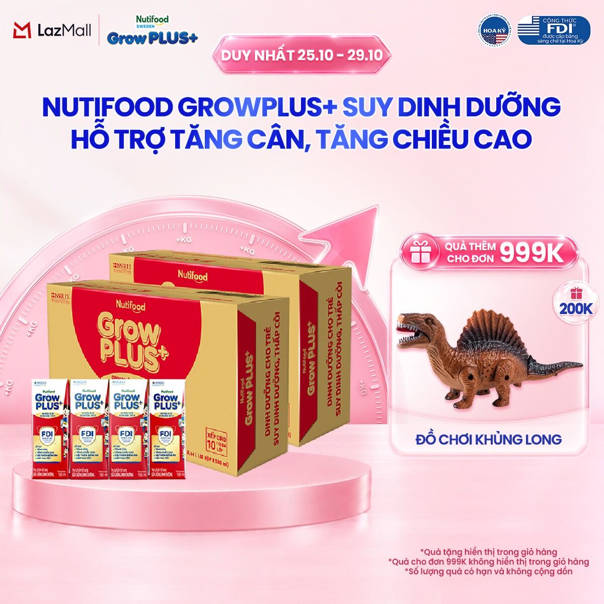 [HCM/HN - GIAO HÀNG HỎA TỐC] Combo 2 Thùng Sữa Nước Pha Sẵn Nutifood GrowPLUS+ Suy Dinh Dưỡng - Hỗ Trợ Tăng Cân, Tăng Chiều Cao - Trên 1 tuổi (48 Hộp x 180ml) (Bao bì tùy đợt nhập hàng)