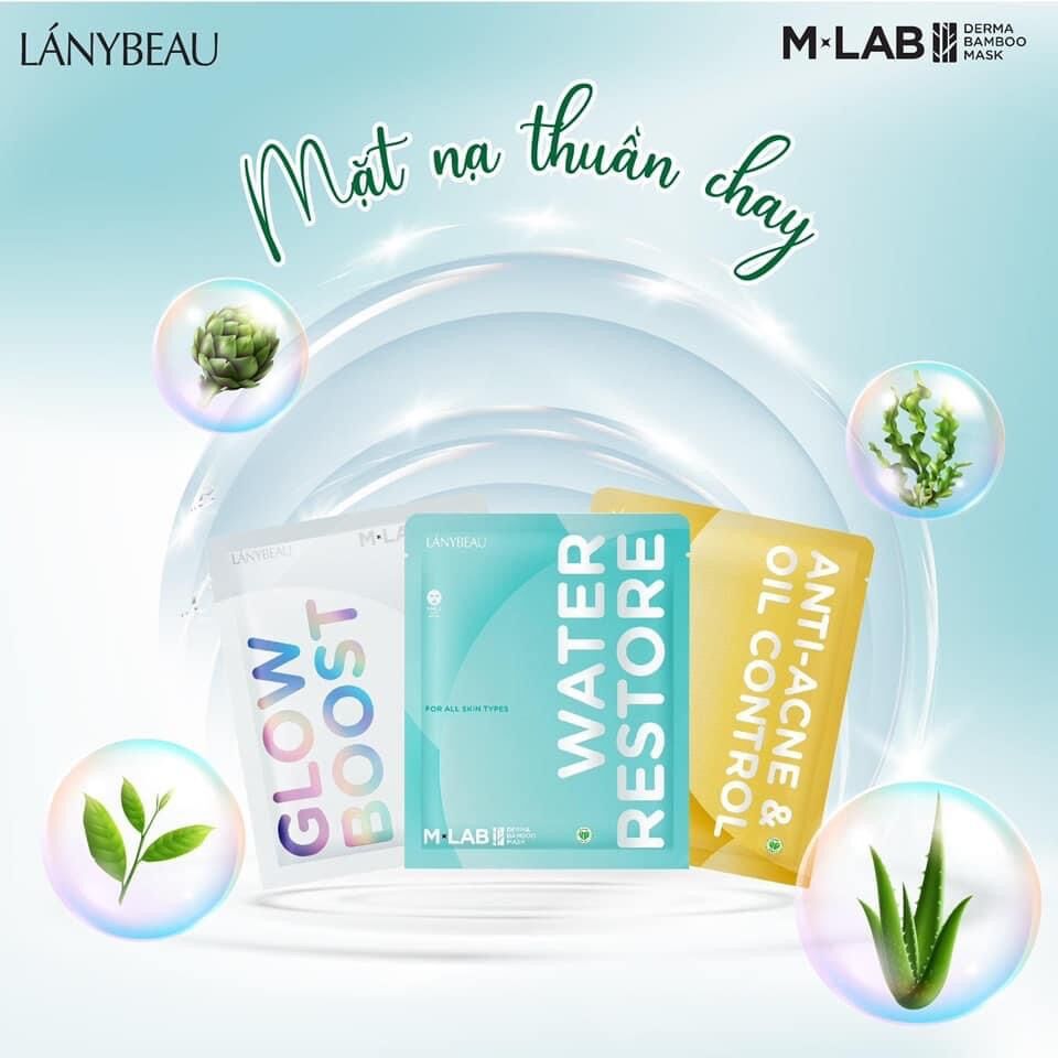Mặt nạ sợi tre mlab giúp cấp ẩm dưỡng trắng da kiềm dầu ngăn ngừa mụn