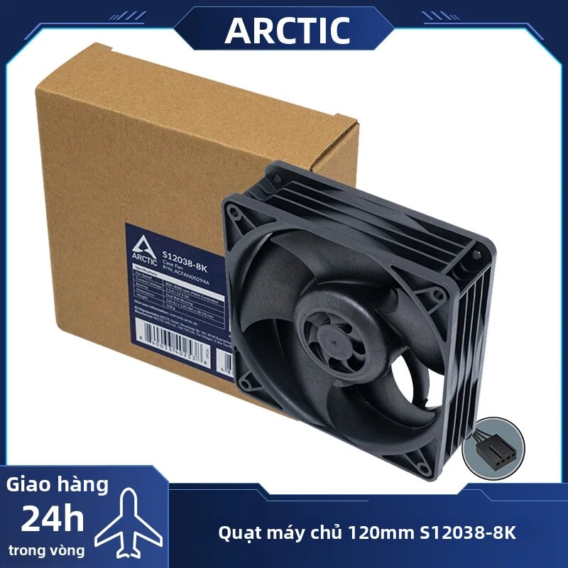 Arctic | Quạt Làm Mát Máy Chủ ARCTIC S12038-8K 120x120x38mm, Điều Khiển PWM, Tốc Độ 800-8000 Vòng/phút, Vòng Bi Kép, Dùng Cho Gia Đình Và Trung Tâm Dữ Liệu Giá 674,400 Đồng*Miễn phí vận chuyển