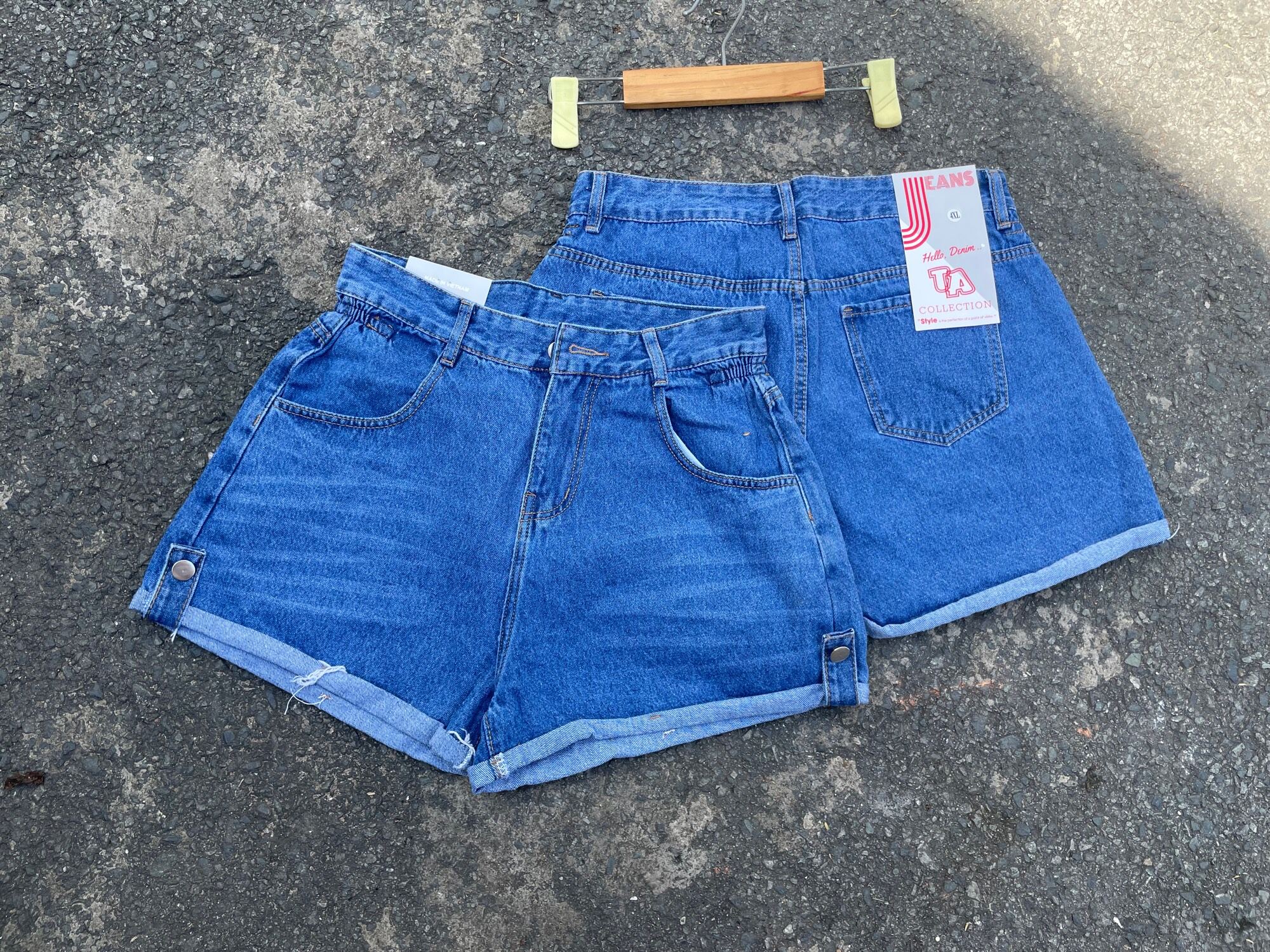 Quần sort cuốn lai bigsize lưng cao xinh