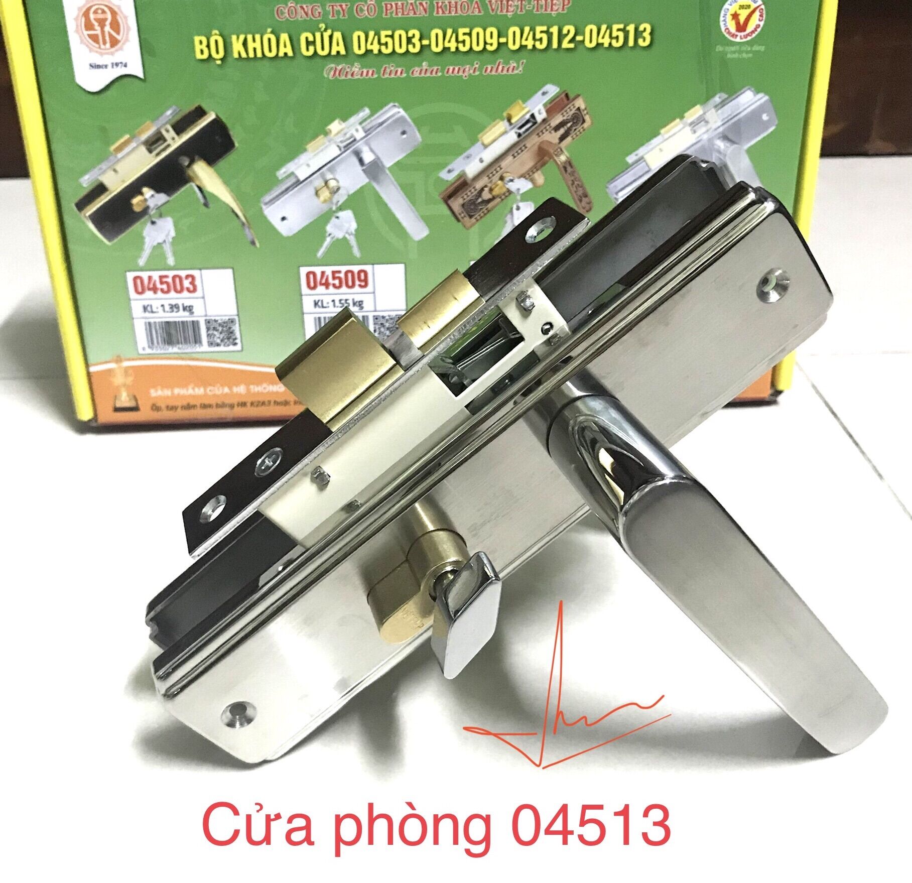 [chính hãng] khoá phòng inox SUS 304 Việt Tiệp 04513 - Bảo hành 3 năm