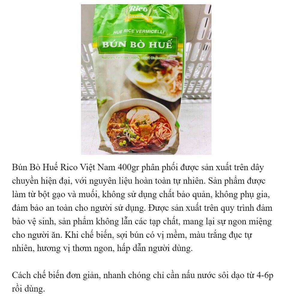 Bún bò khô rico hàng xuất khẩu nhật 300g