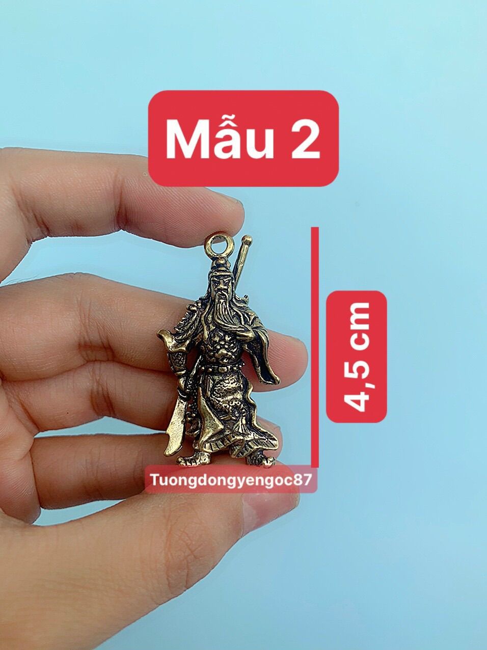 Tượng đồng quan công mini