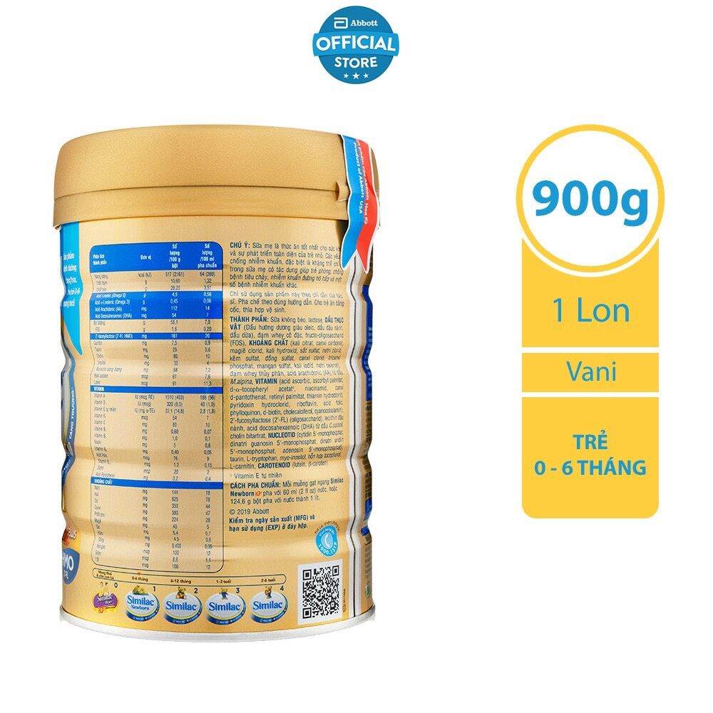 Sữa bột Similac Newborn 1 900g dành cho bé 0-6 tháng