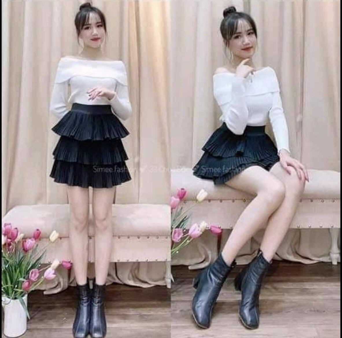 VÁY VOAN TẦNG VÁY ĐẸP FORM 50KG(U)