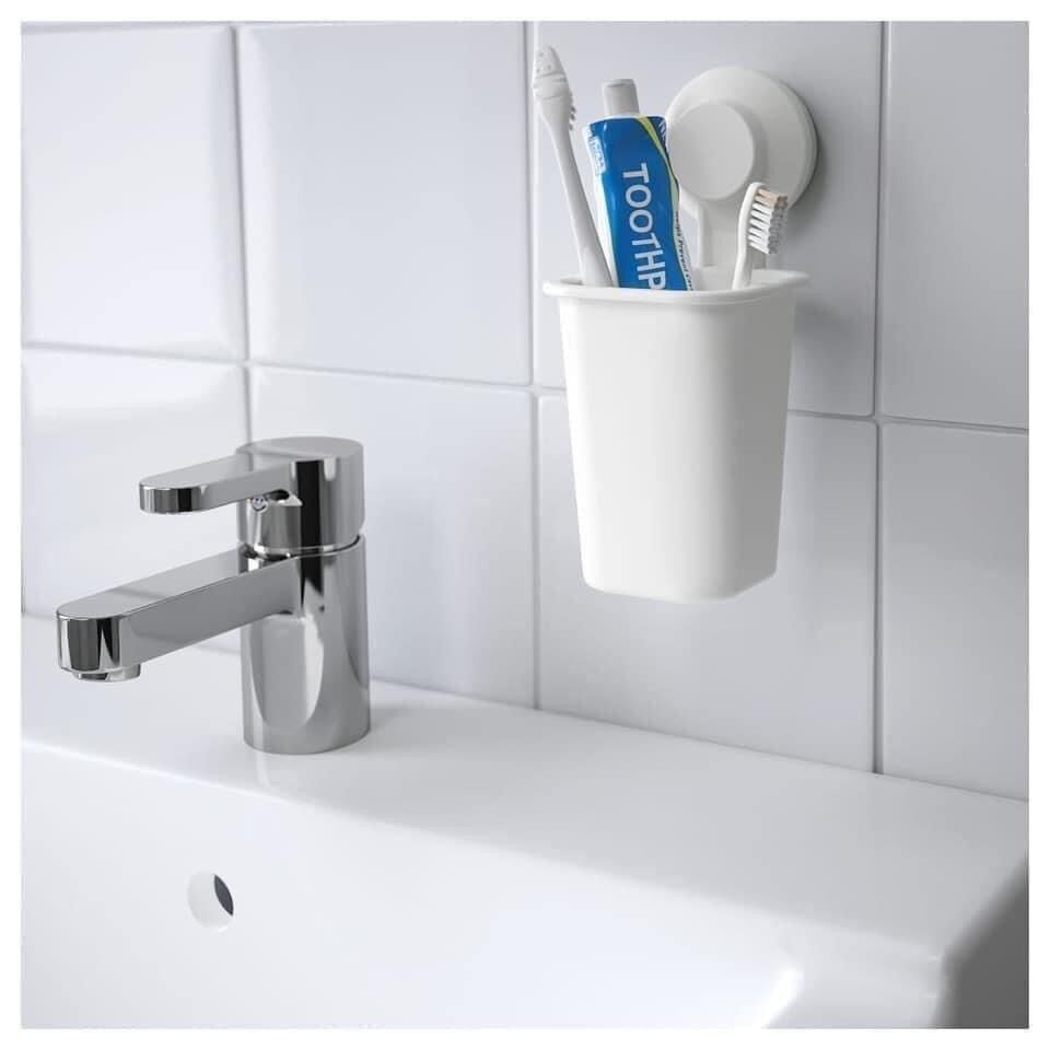 Cốc cắm bàn chải hút dính 18cm IKEA