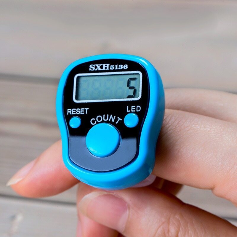 Máy đếm số niệm phật đeo ngón tay , có đèn led , có nút reset - máy túc số - máy đếm số lần sh156