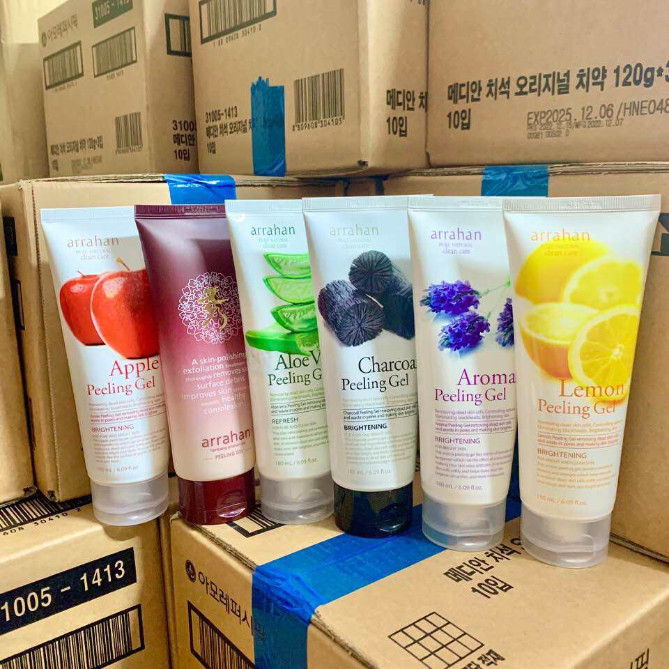 (CHÍNH HÃNG) Gel Tẩy Da Chết Korea . Arrahan Lemon Peeling Gel . Hương Chanh hoặc Táo 180ml