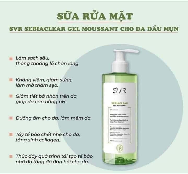 Sữa rửa mặt SVR Sebiclear Gel Moussant 400ml