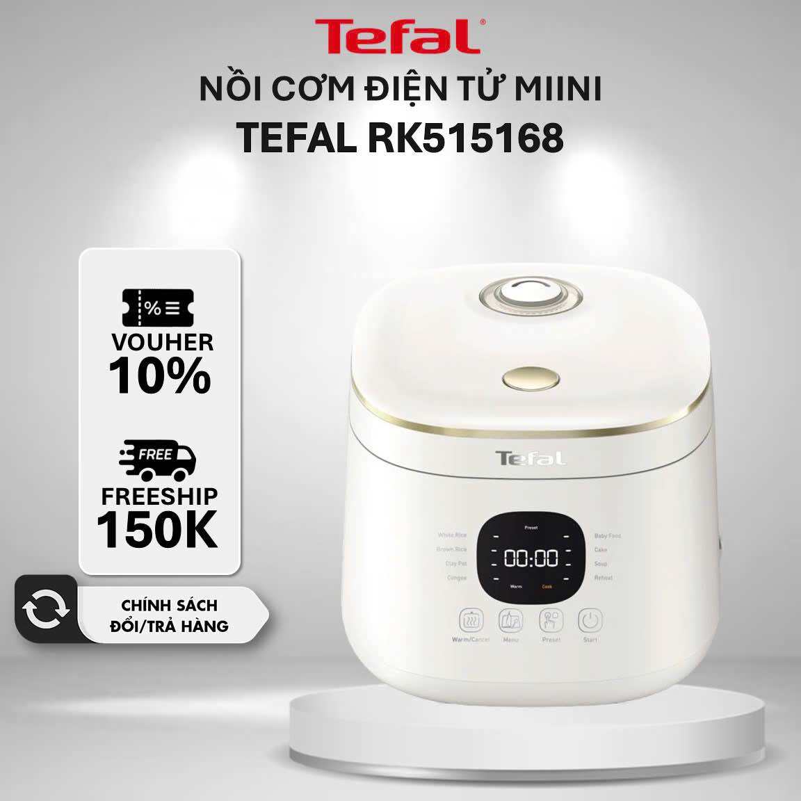 Nồi cơm điện tử Tefal Rice Mate Mini 0.7L RK515168