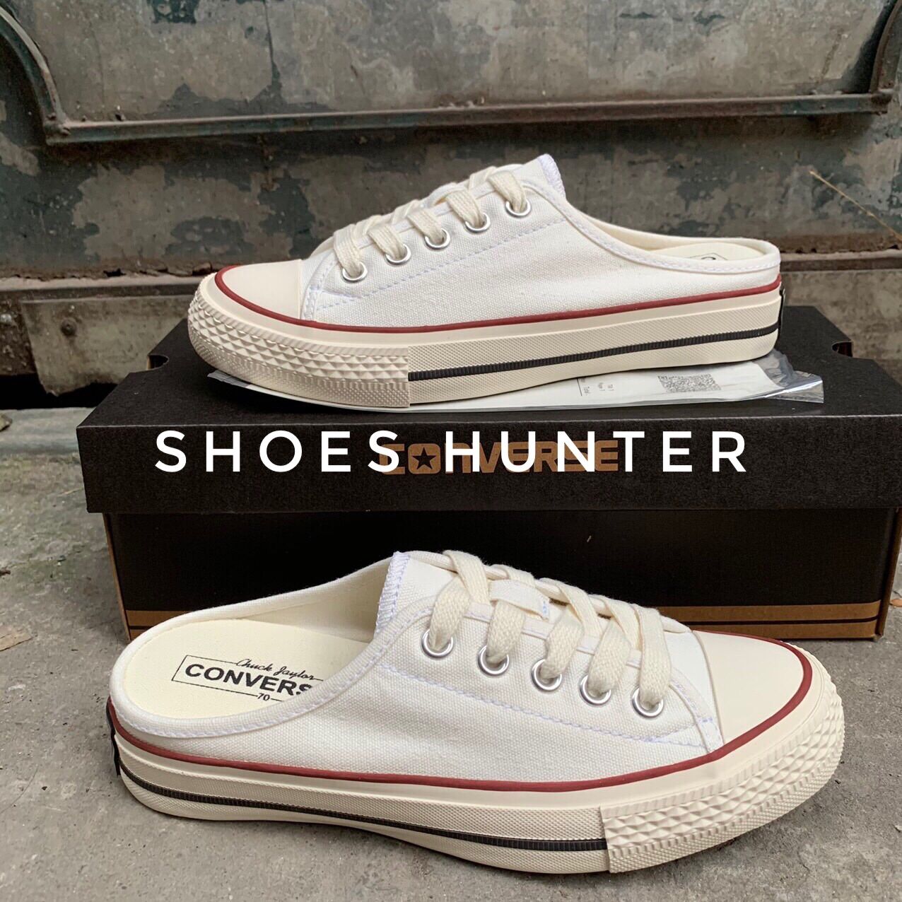 GIÀY CV SLIP-ON Đen, trắng (Full box, bill)