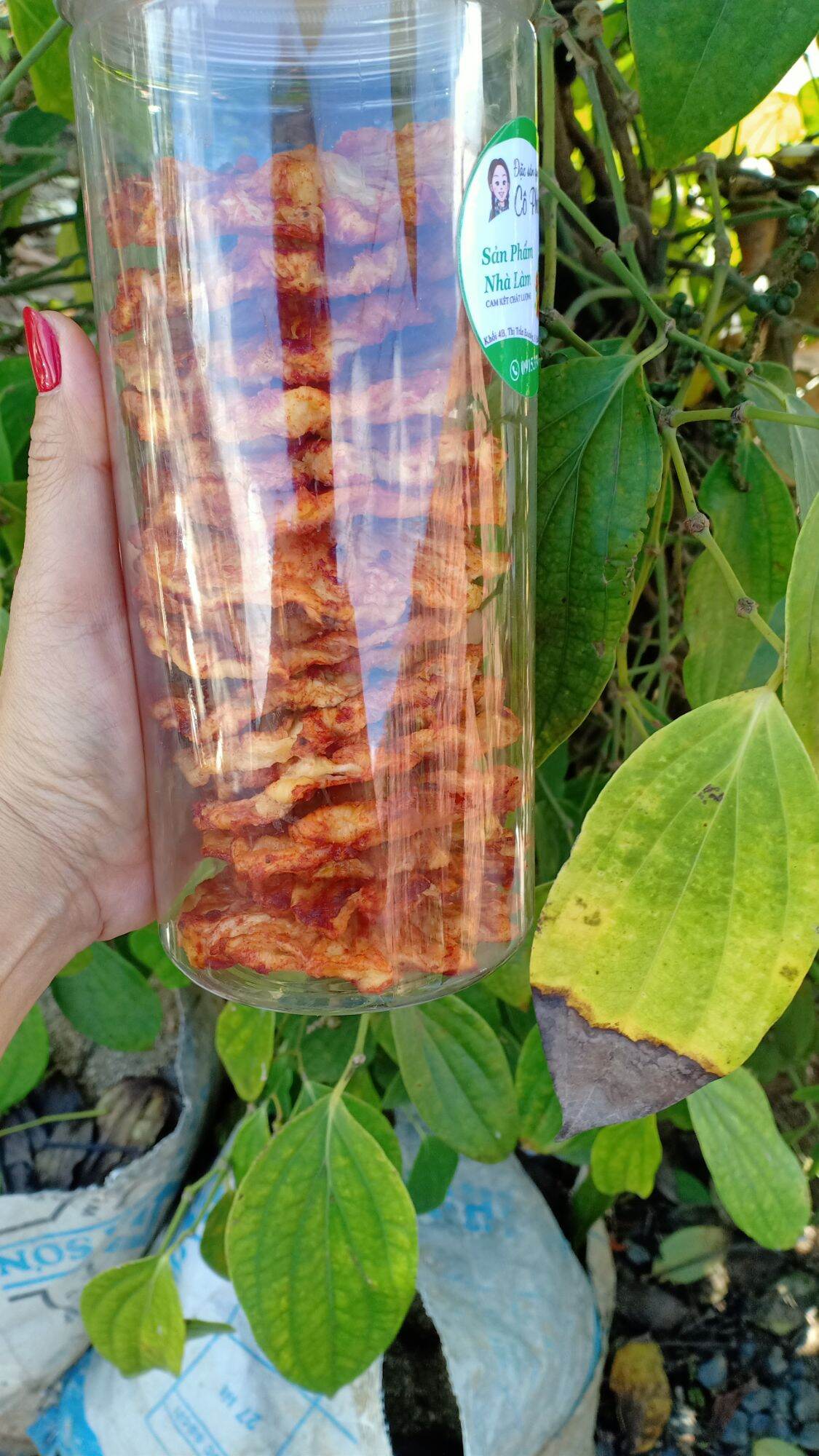 1kg Thơm sấy muối ớt nhà làm