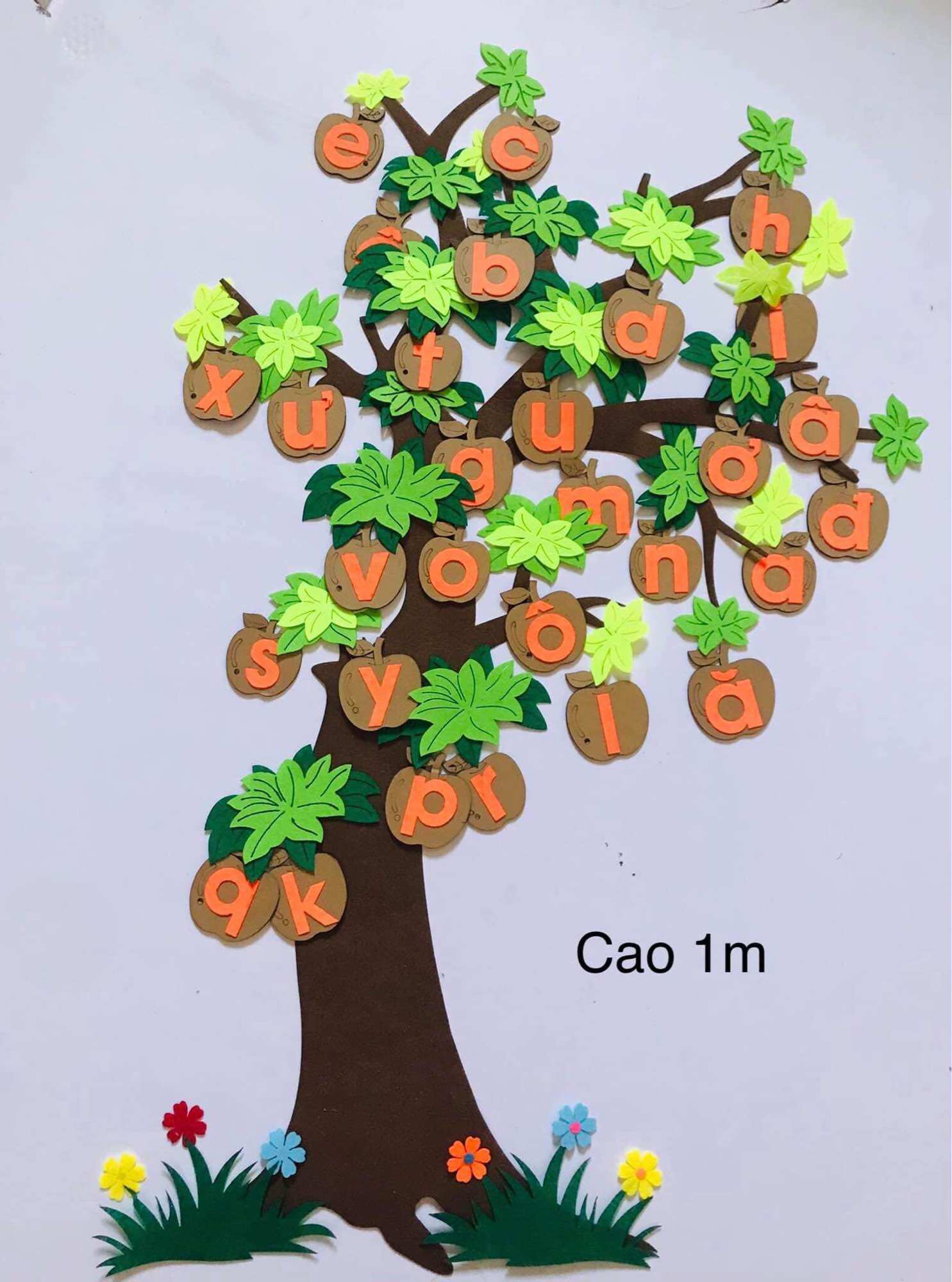 Góc steam- Cây chữ cái ( đồ chơi , hình trang trí cho trẻ học trải nghiệm )