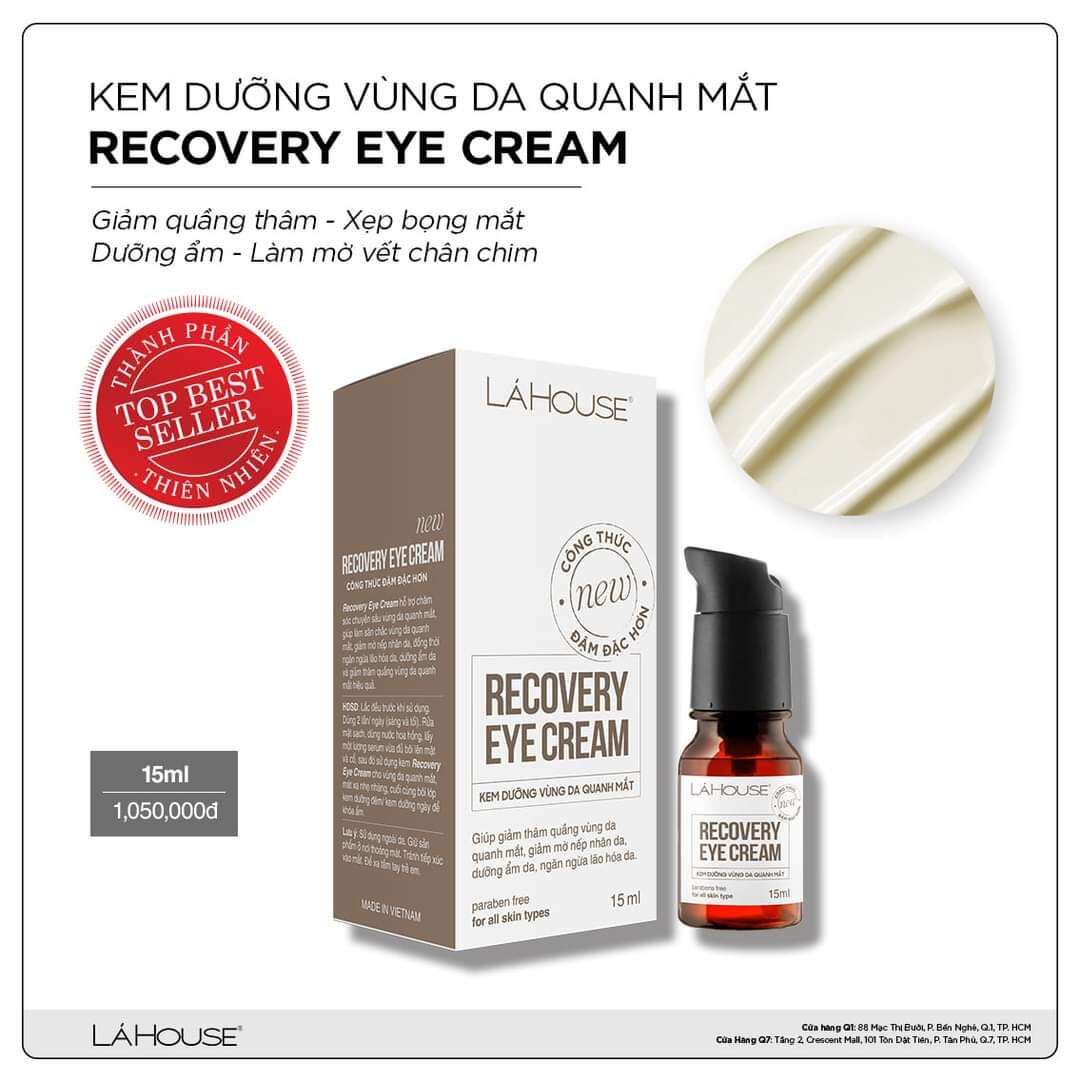Kem dưỡng vùng quanh mắt recover eye cream láhouse