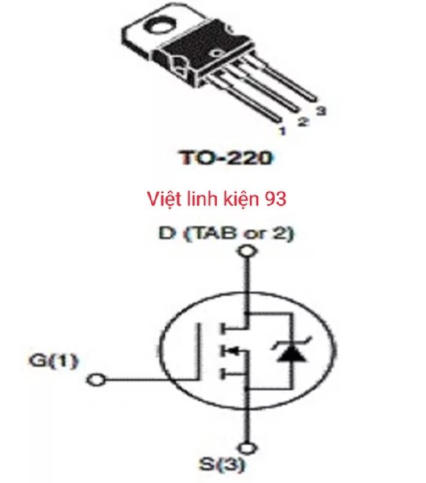 Mosfet 80n70 to 220 N - CH 70v 80A ( Hàng tháo máy )