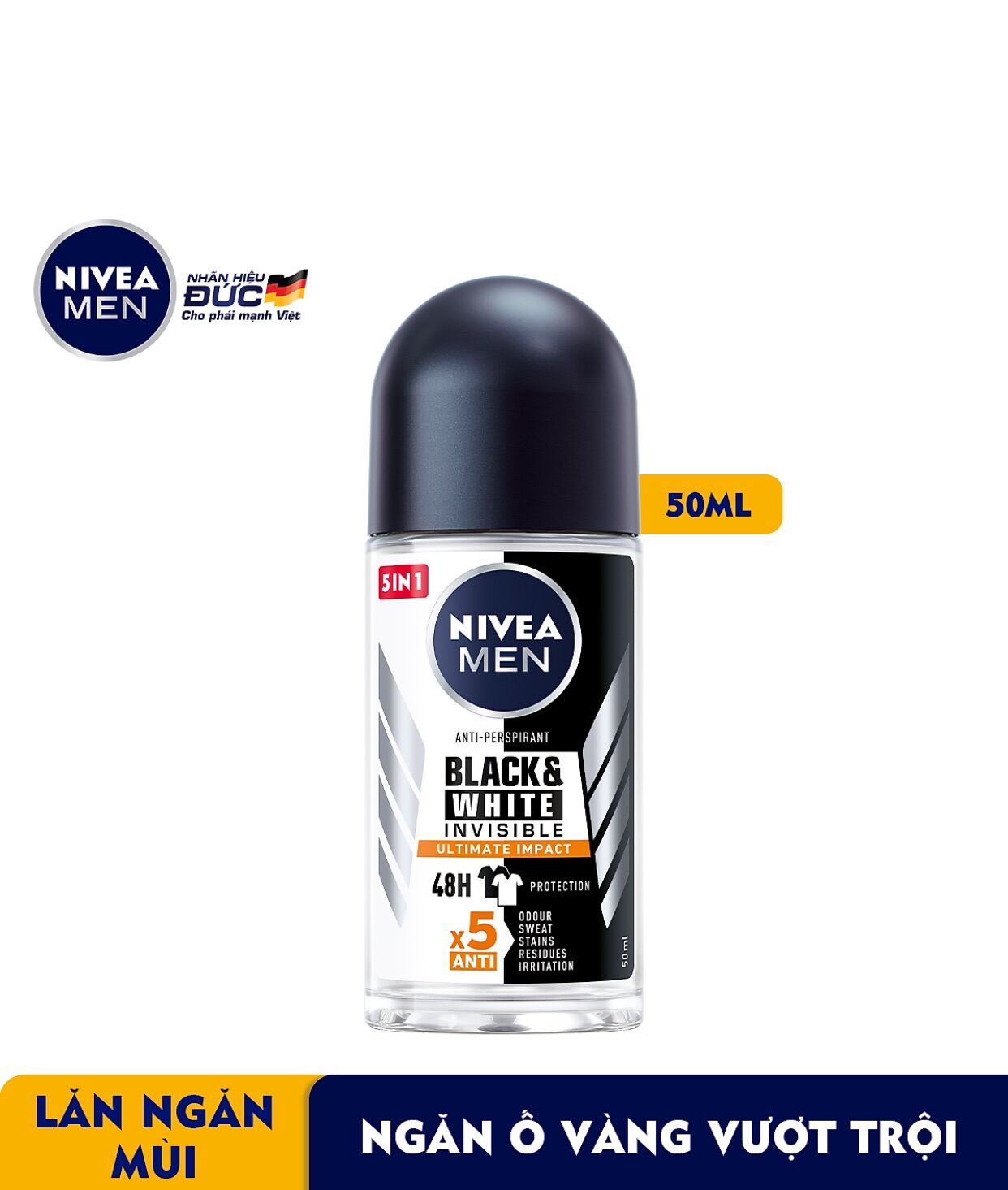 [Hcm]Lăn Ngăn Mùi Nivea Men Ngăn Ố Vàng Vượt Trội (50Ml)