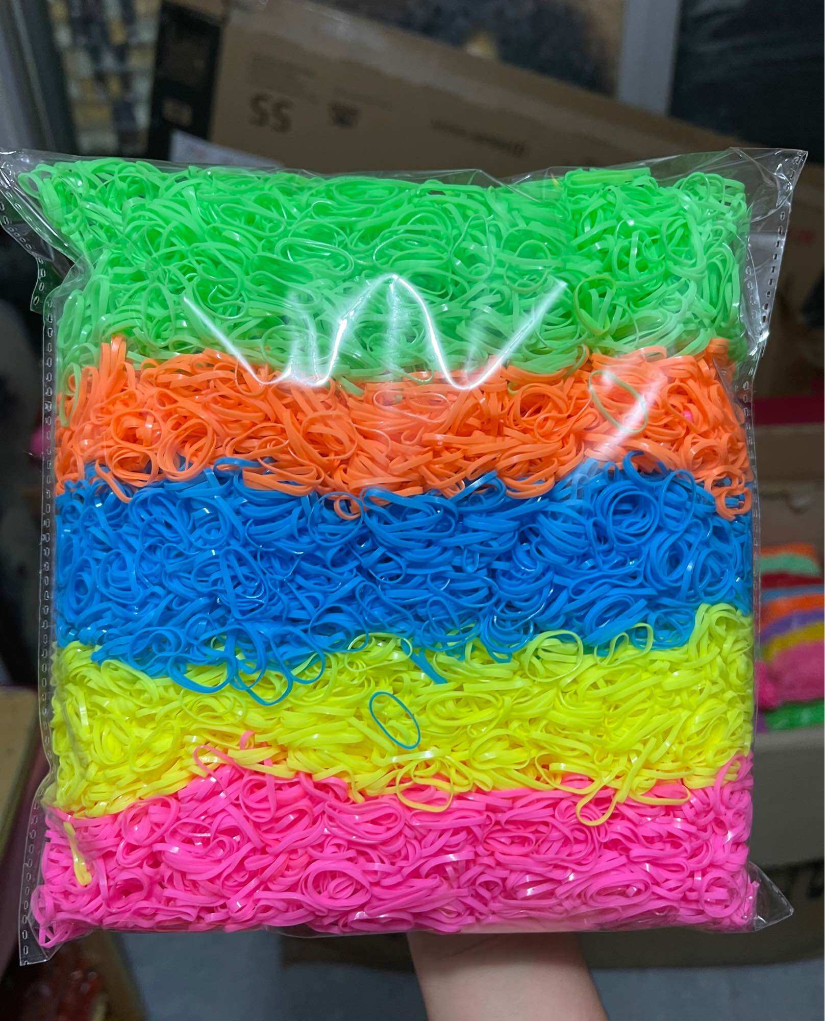 500g thun buộc tóc nhiều màu sắc chắc bền, dành cho bé tóc ít