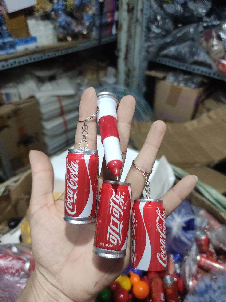 Móc khóa bút bi mực xanh