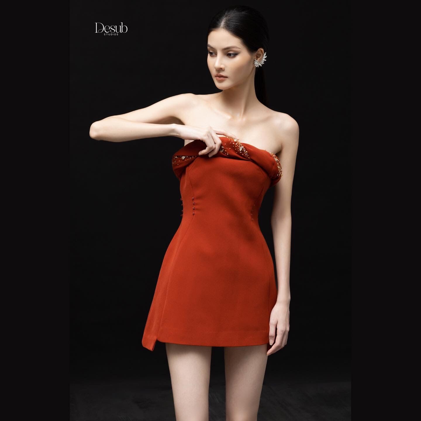 Đầm tiệc đính kết jewel mini dress desub studios