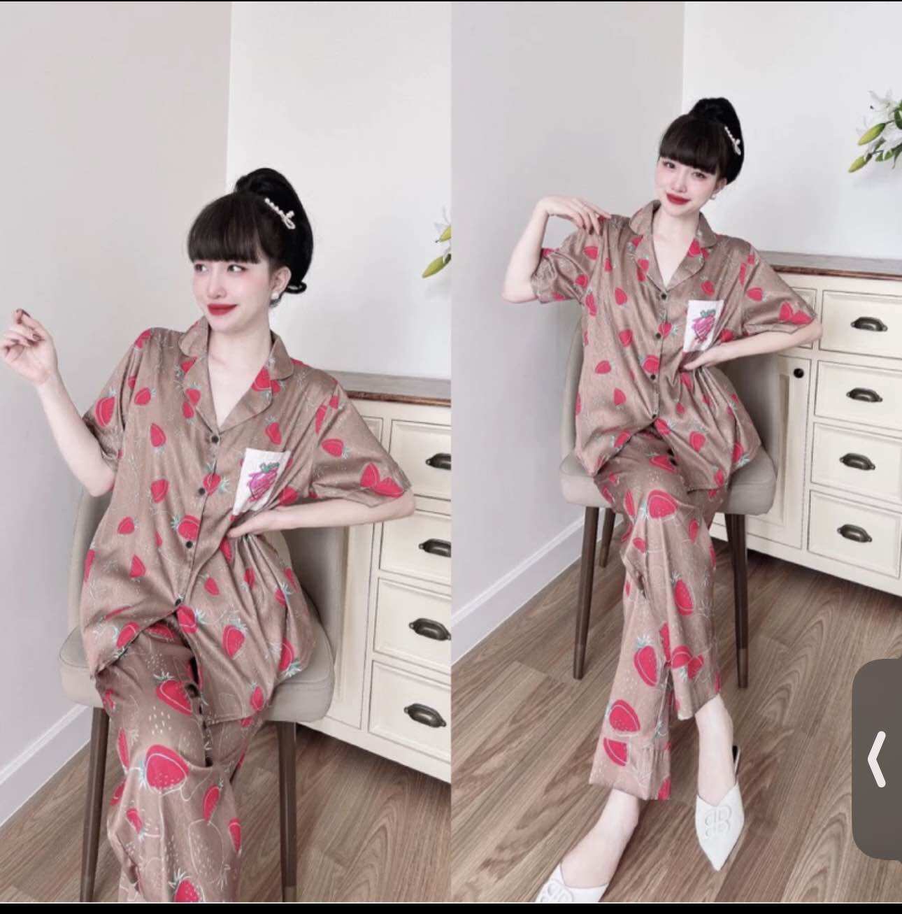 (LỤA XƯỚC CAO CẤP) Đồ bộ Bigsize 50-100kg Lụa xước ánh kim mịn mát Y