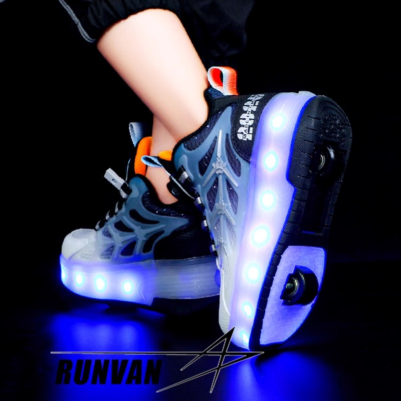 Giày Trượt Patin Trẻ Em Với Lucas Thiết Kế Dạ Quang Bốn Bánh Bánh Xe Kính Thiên Văn Vô Hình Giày Thể Thao Bé Gái Cao Cấp Có Bánh Xe