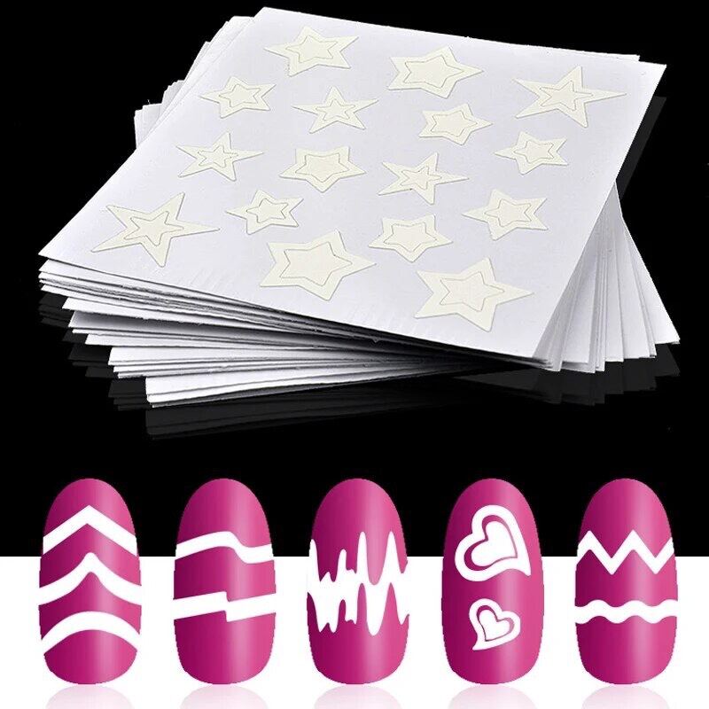 Set 24 tấm dán french đầu móng đủ kiểu tạo hình sơn móng tay làm french đầu móng dễ dàng tiện lợi