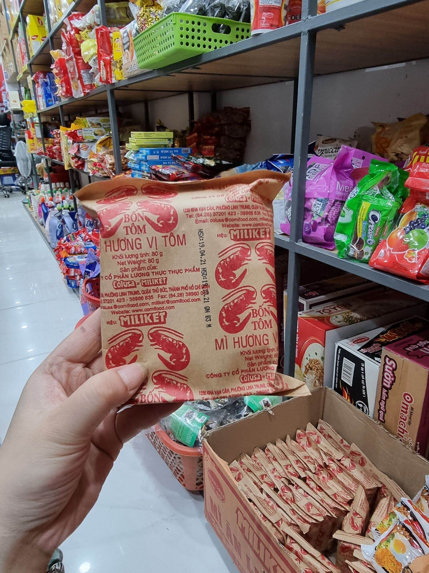 Thùng 30 gói mì Miliket 4 tôm 80g