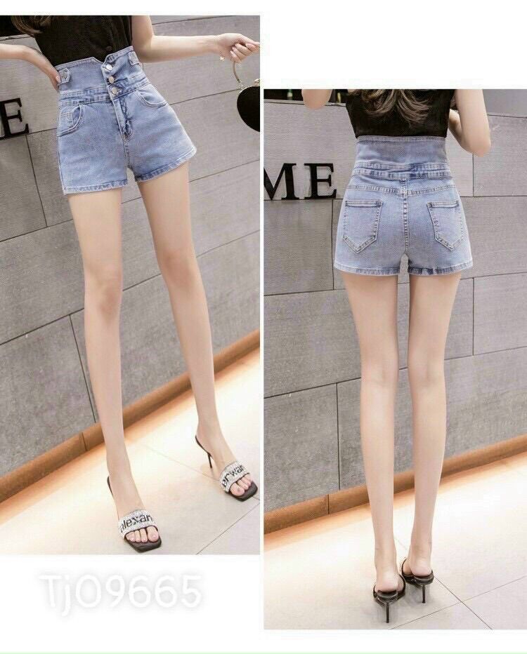 Quần Short Jean Nữ Lưng Cao