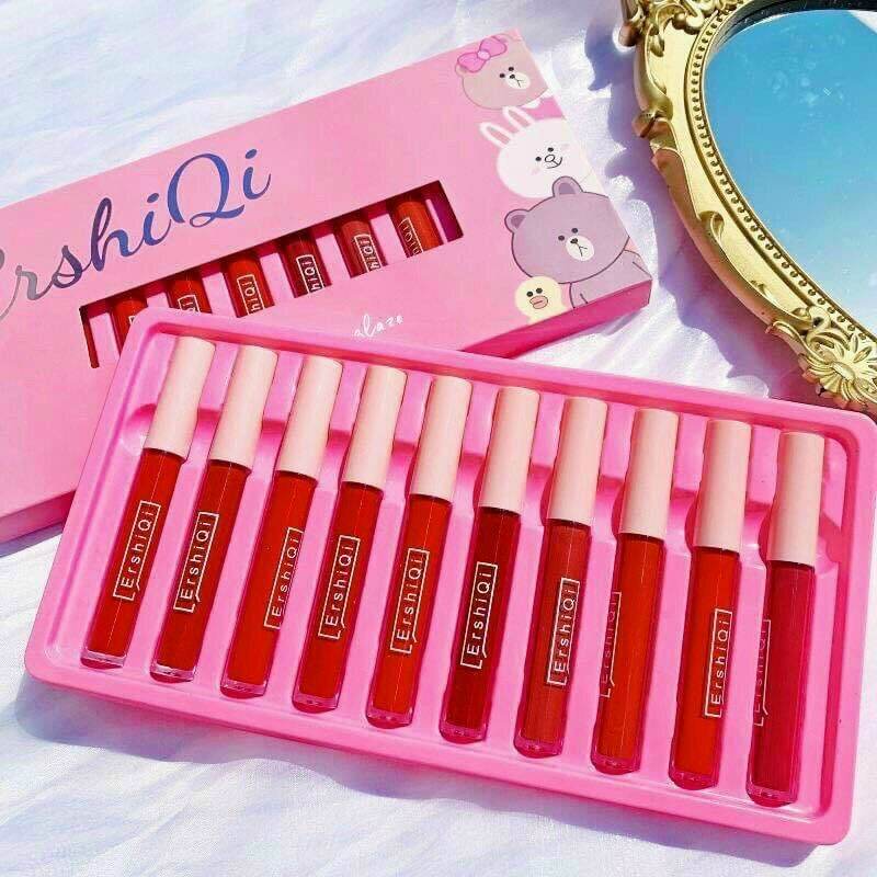 Set Son 10 Cây ErshiQi velvet Lâu Trôi