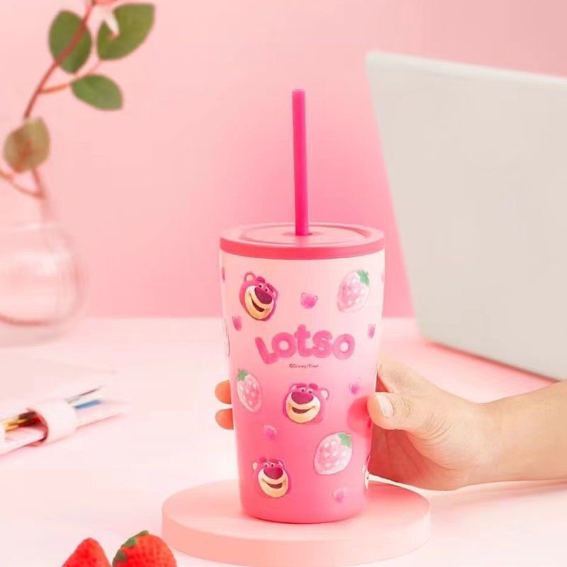 Ly giữ nhiệt gấu dâu losto 500ml