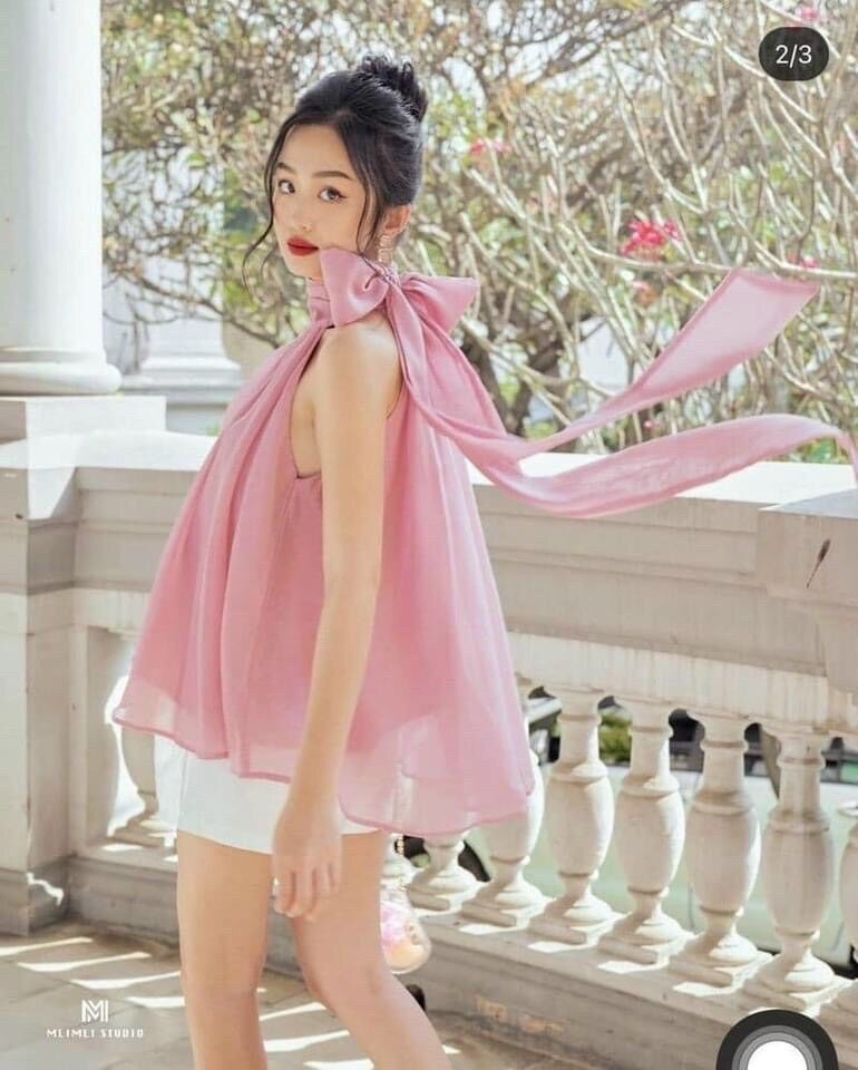 Áo voan sát nách cột Nơ đẹp from 50kg trở lại