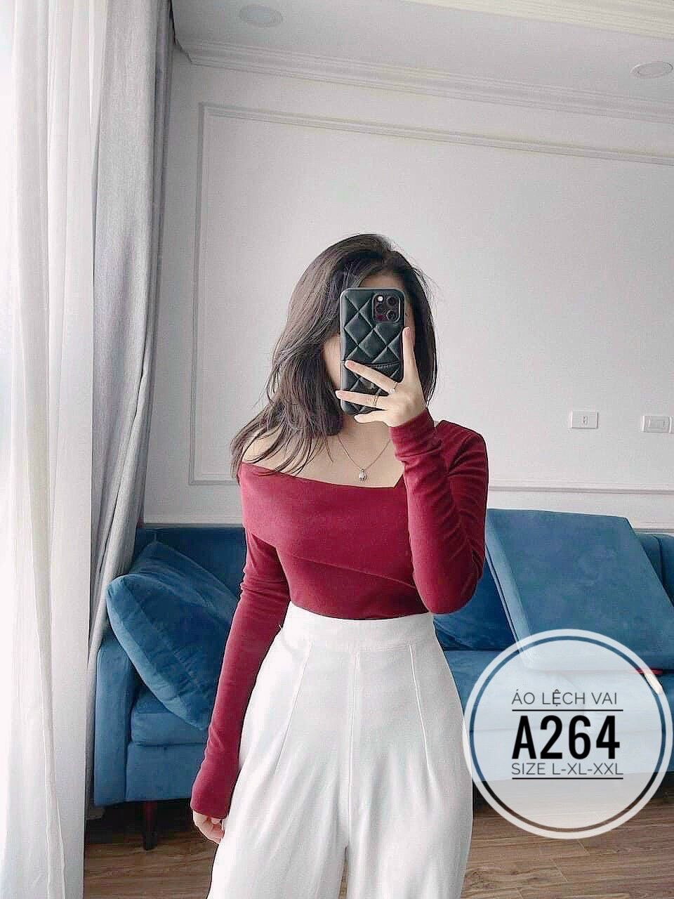 60-90kg Bigsize ÁO LỆCH VAI A264