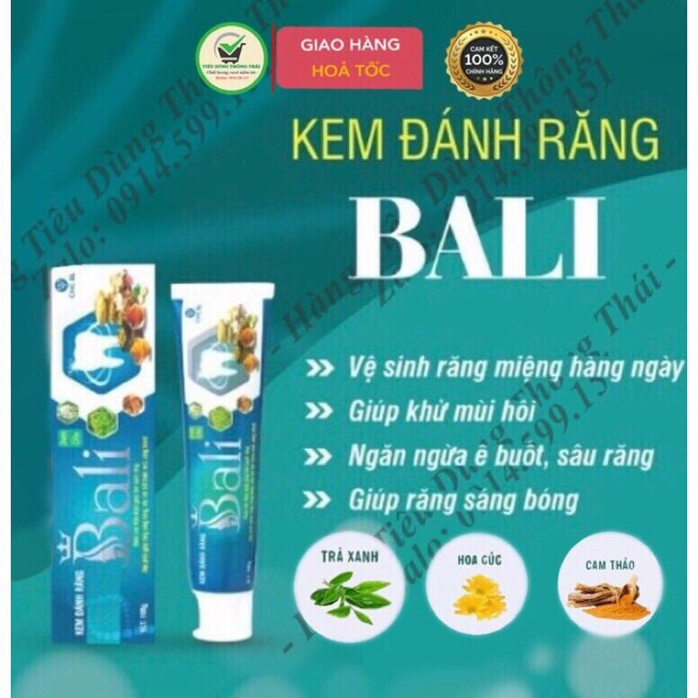 Kem đánh răng bali khử mùi hôi, ngăn ngừa ê buốt