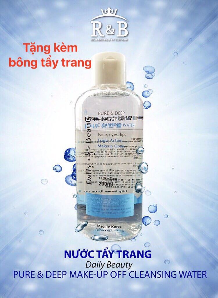 Nước Tẩy Trang Ko Cồn R&B Hàn Quốc