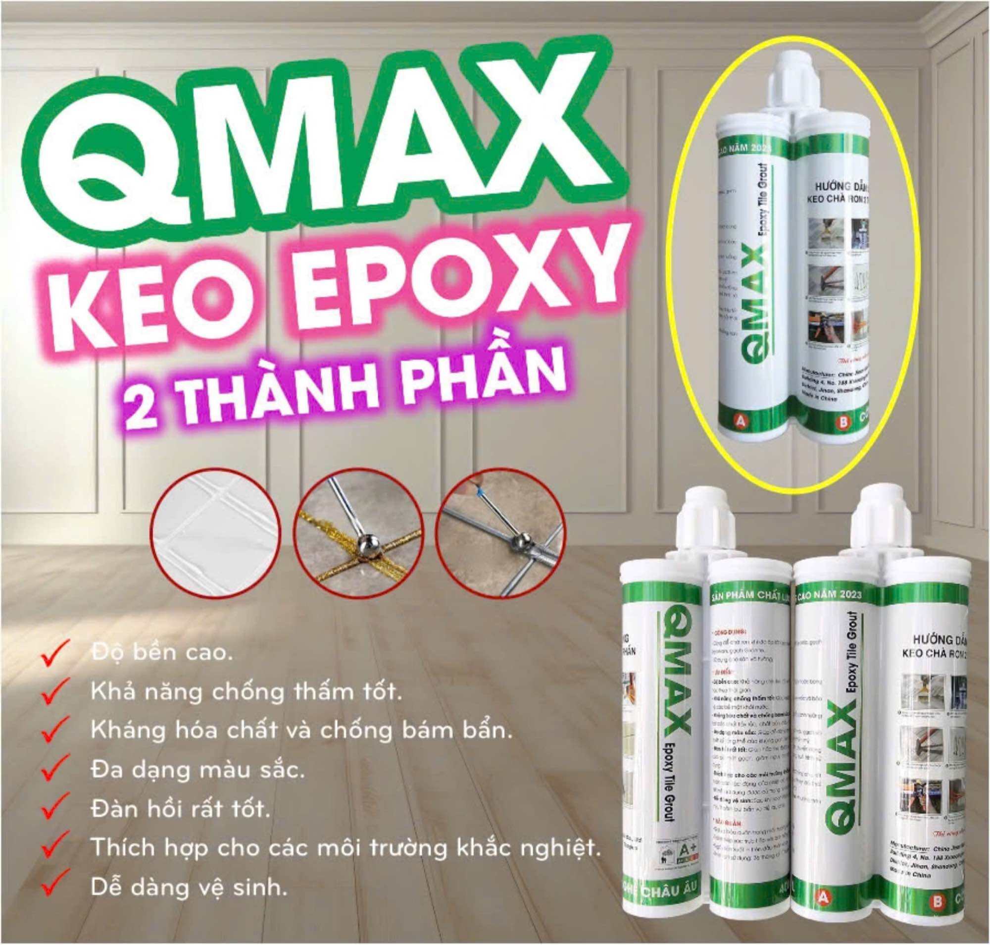 Keo Chà Ron Epoxy 2 Thành Phần QMAX