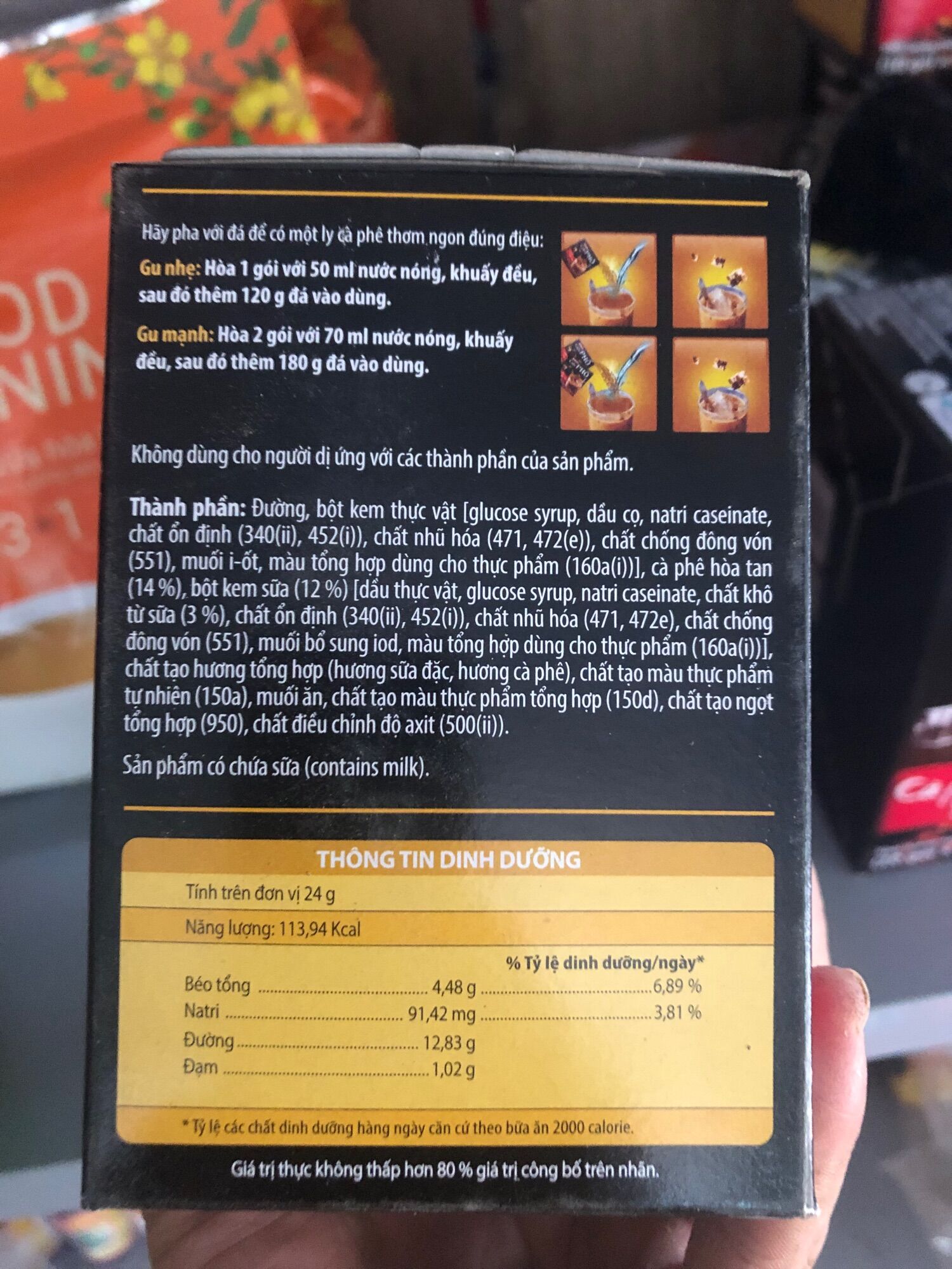 Cà phê Phố cà phê sữa đá 240g ( 10 gói * 24g )