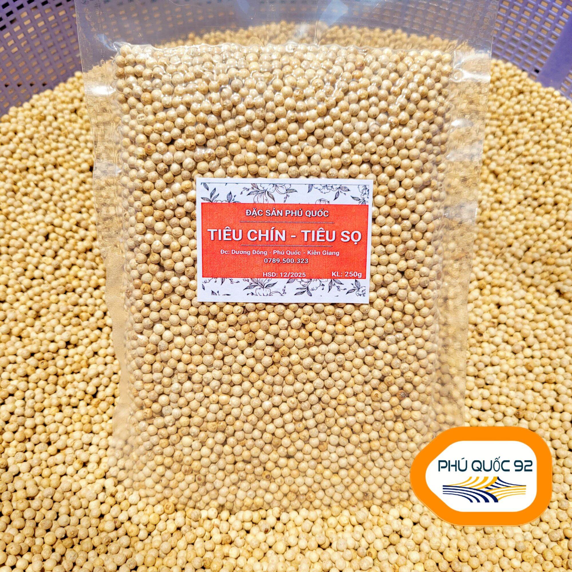 Tiêu Sọ Trắng - Đặc Sản Phú Quốc gói 250g