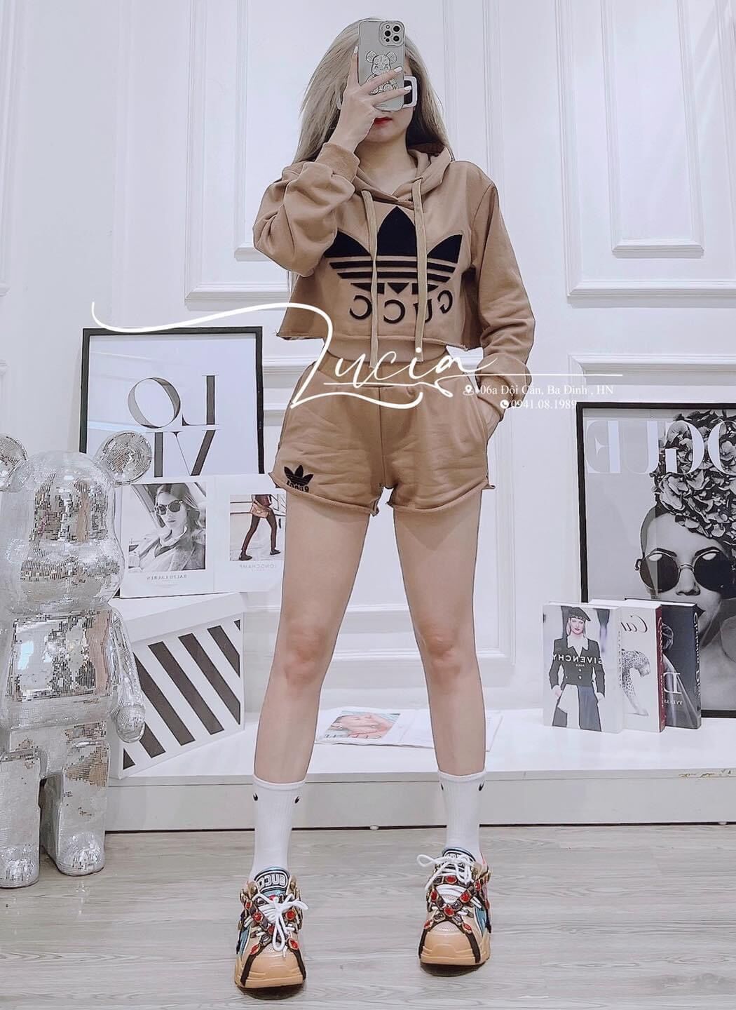 SÉT BỘ ĐÁT MŨ DÁNG CROPTOP CÁ TÍNH TL73