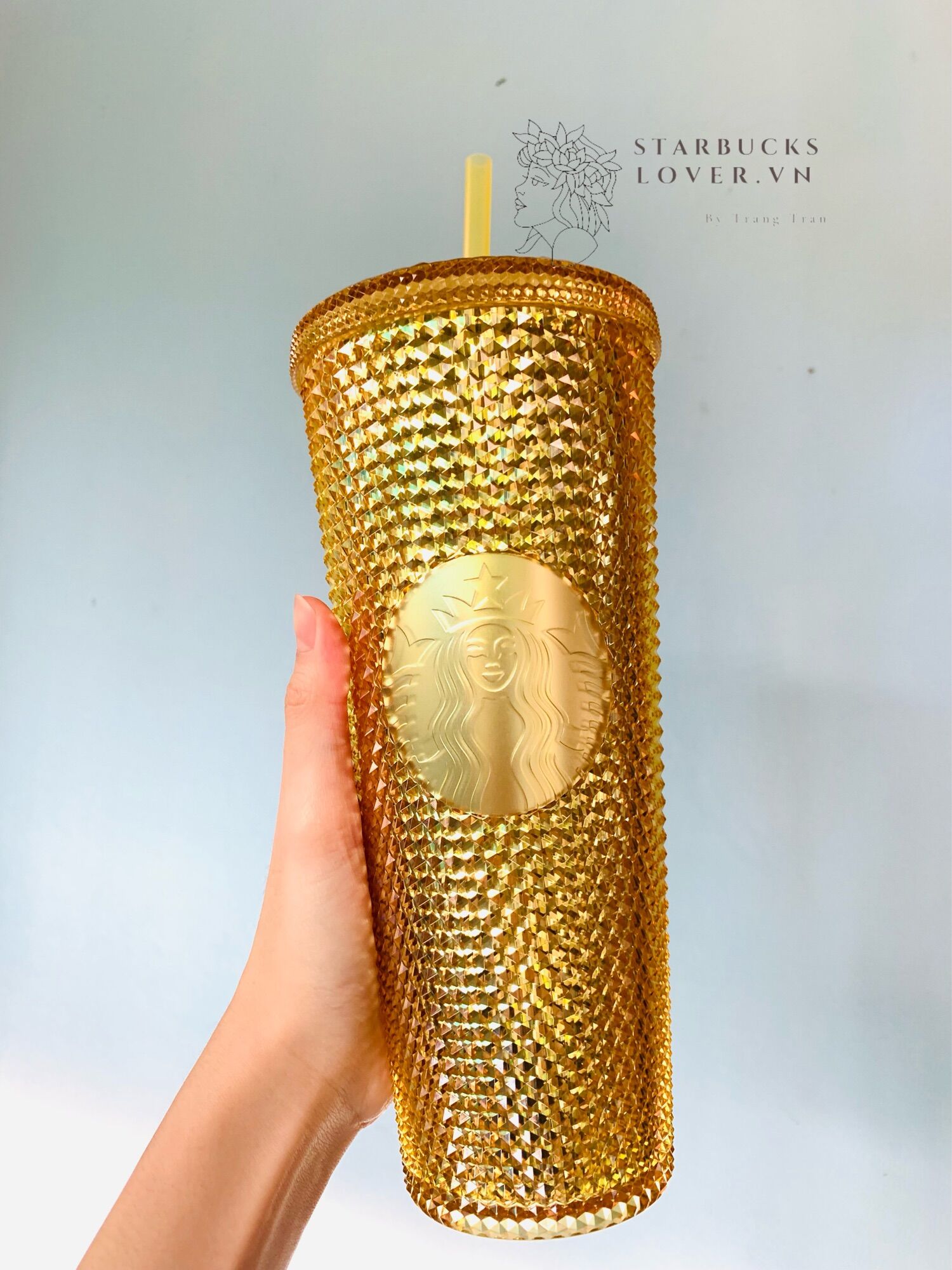 |chính hãng| ly starbucks gold china size khủng 710ml