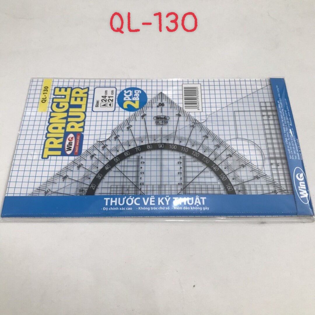 (Combo 2 Bộ)  thước kẻ Eke lớn WinQ (QL-130)