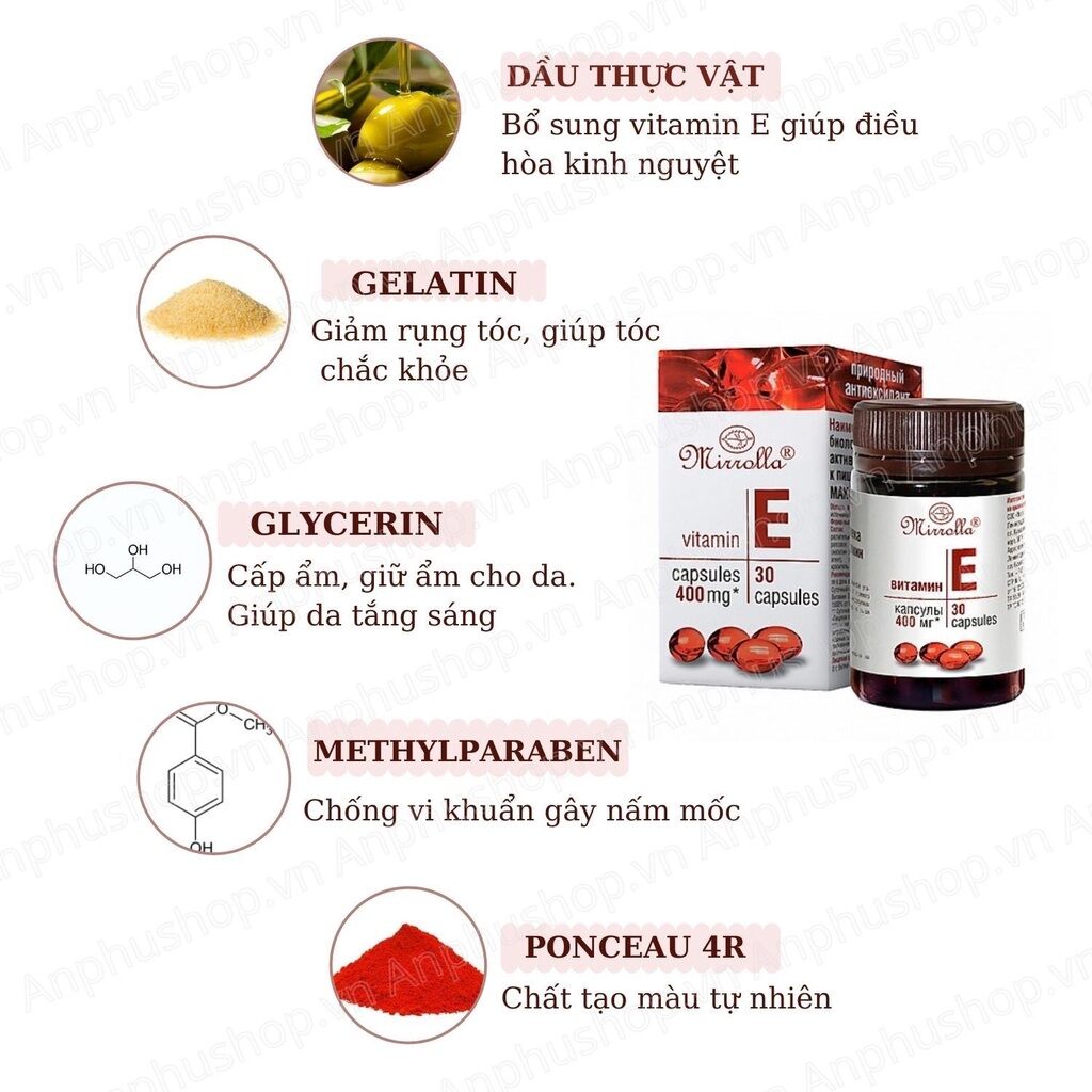 Vitamin E Đỏ Nga 400mg chính hãng giá sỉ.