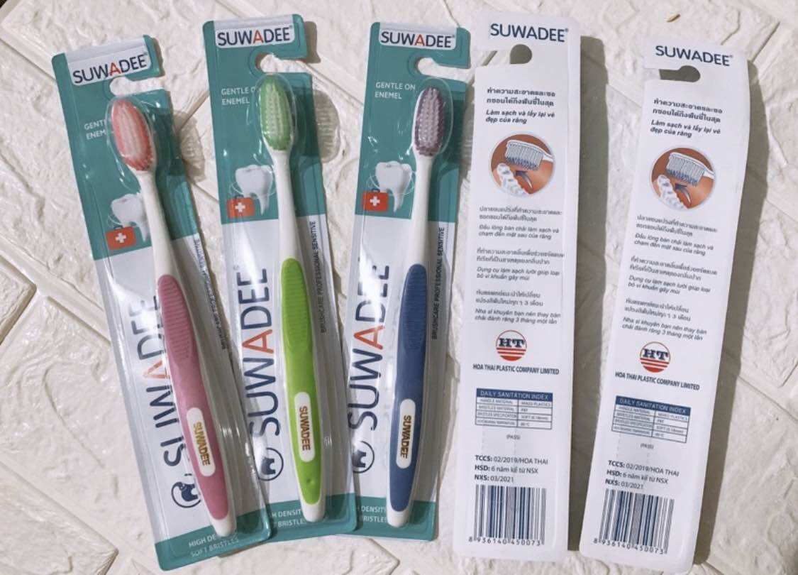 COMBO 10 BÀN CHẢI ĐÁNH RĂNG SUWADEE. HÀNG THÁI LAN CAO CẤP