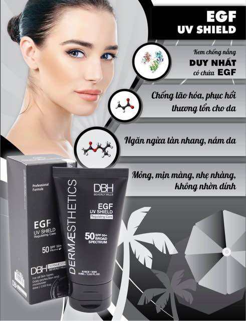 Kem Chống Nắng DBH EGF UV Shield SPF47 PA+++ 60ML ( Bản Mới Nhất)