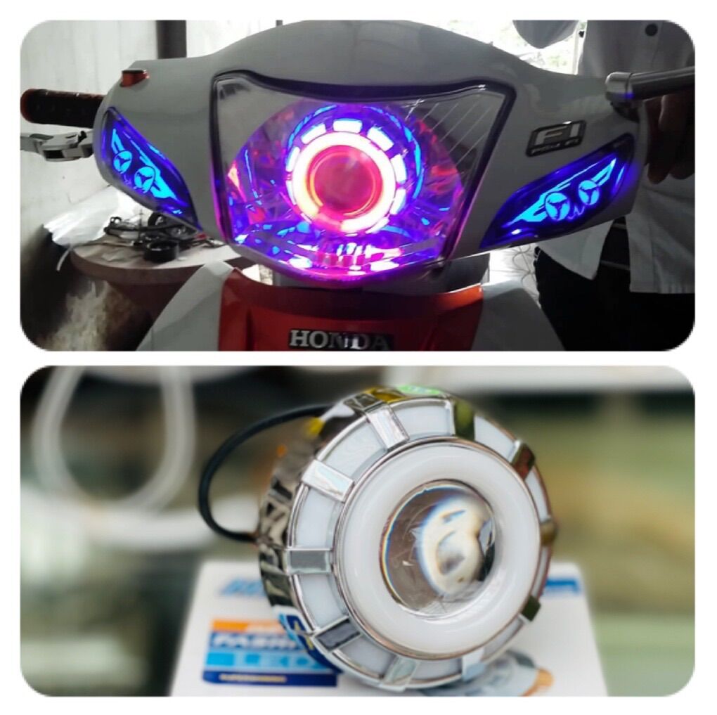 Đèn Pha Led siêu sáng gắn cho xe Wave  ,Dream, Sirius rất đẹp