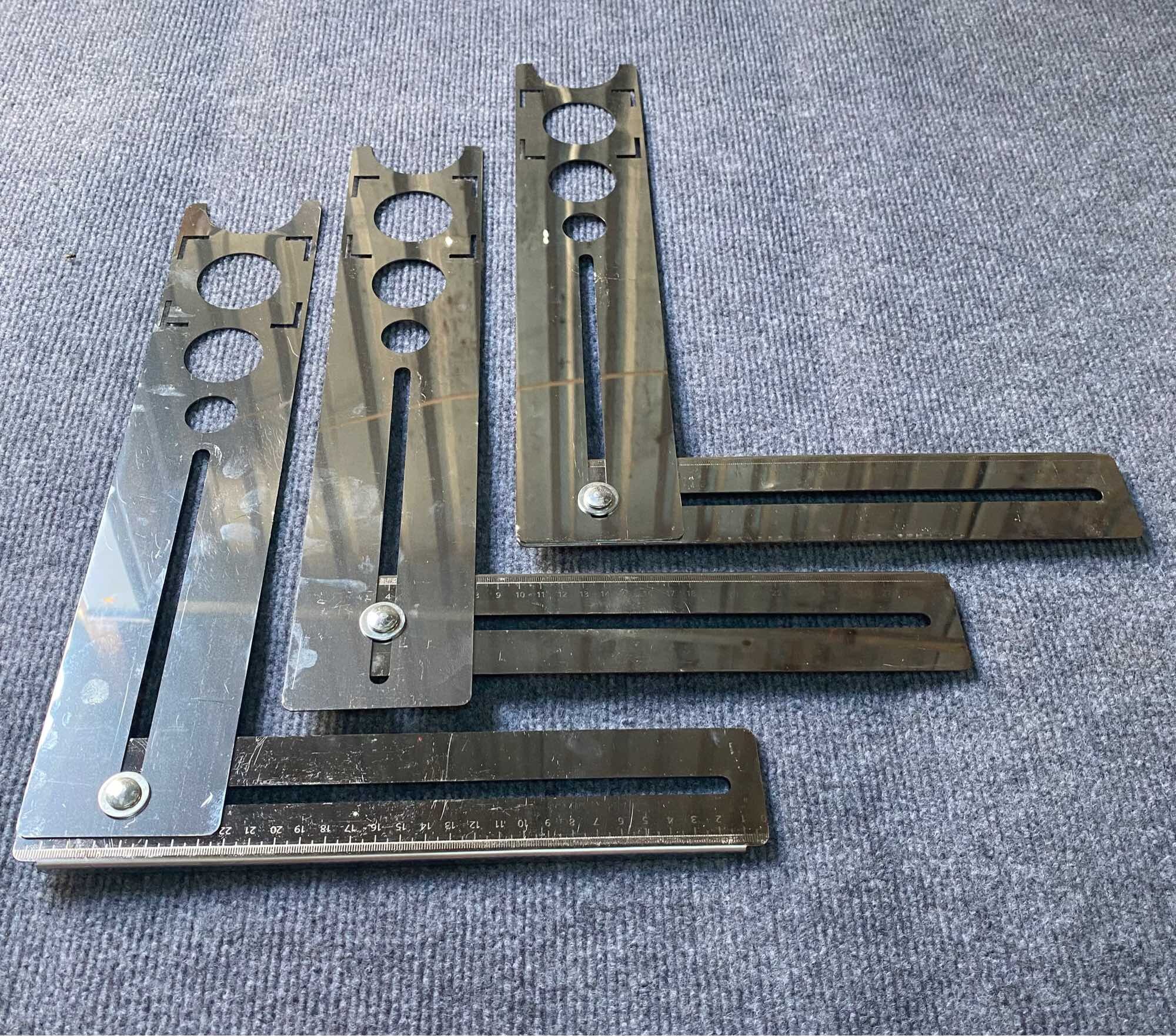 Thước đo định vị khoan lỗ cắt gạch ốp lát inox 304-40cm