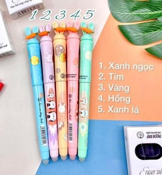 Bút mài Thầy ánh SH070, bút mực xoá được tặng kèm 4 ống mực