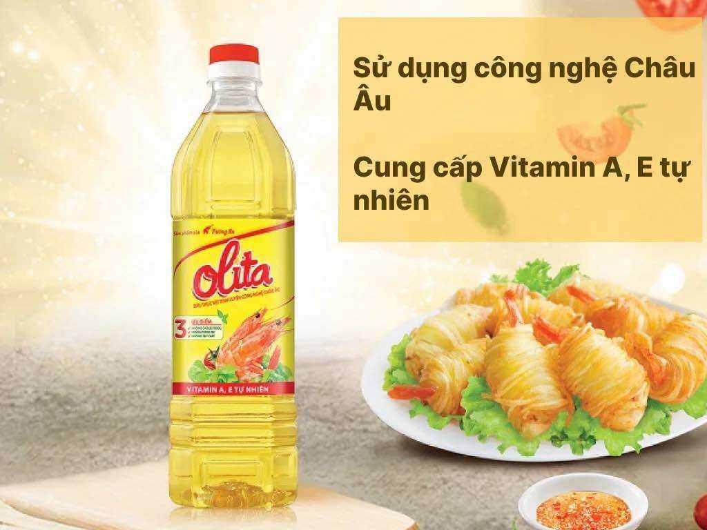 Dầu thực vật tinh luyện Olita chai 1 lít