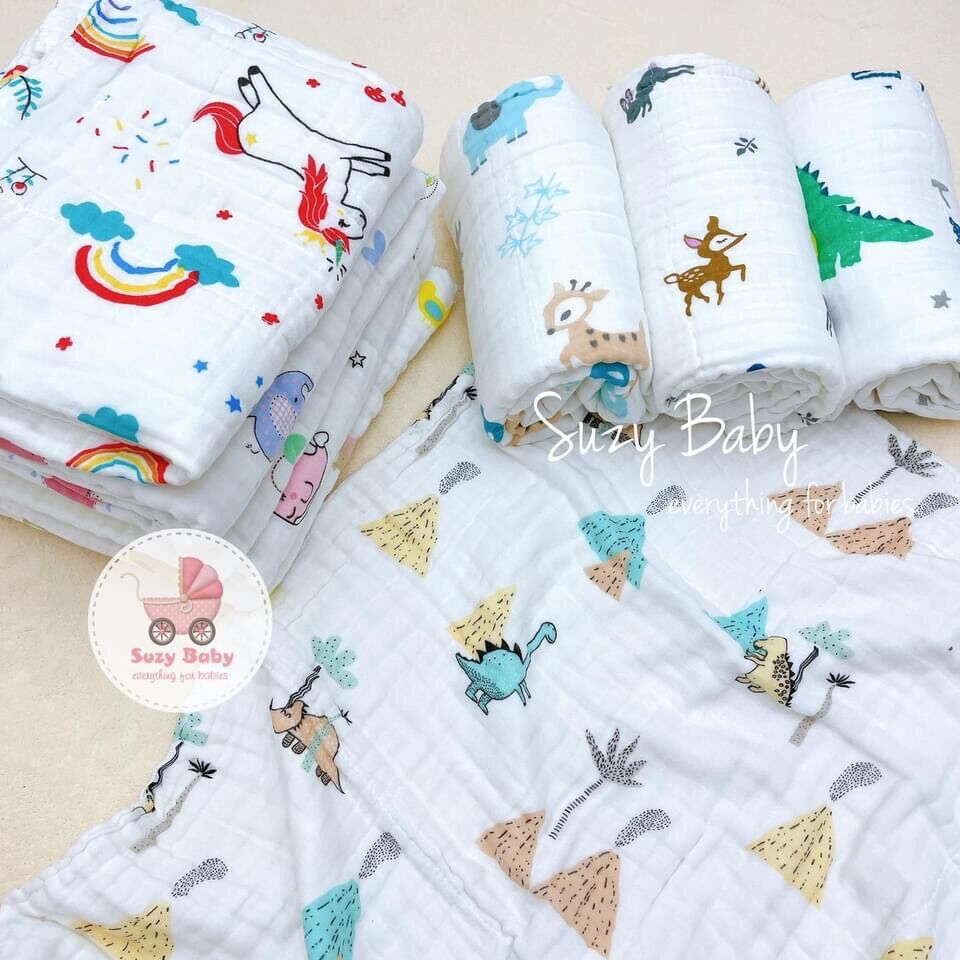 KHĂN TẮM NHĂN 4 LỚP CHO BÉ