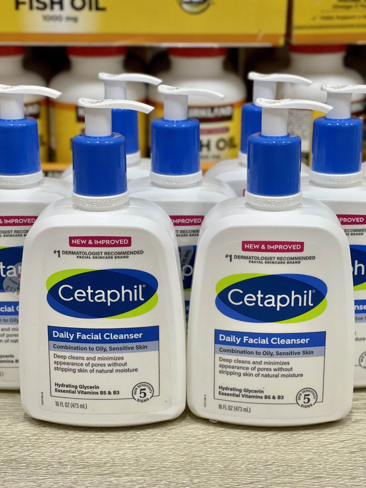 Sữa rửa mặt Cetaphil Daily Facial Cleanser XANH ĐẬM - Có mùi - 473ml thumbnail