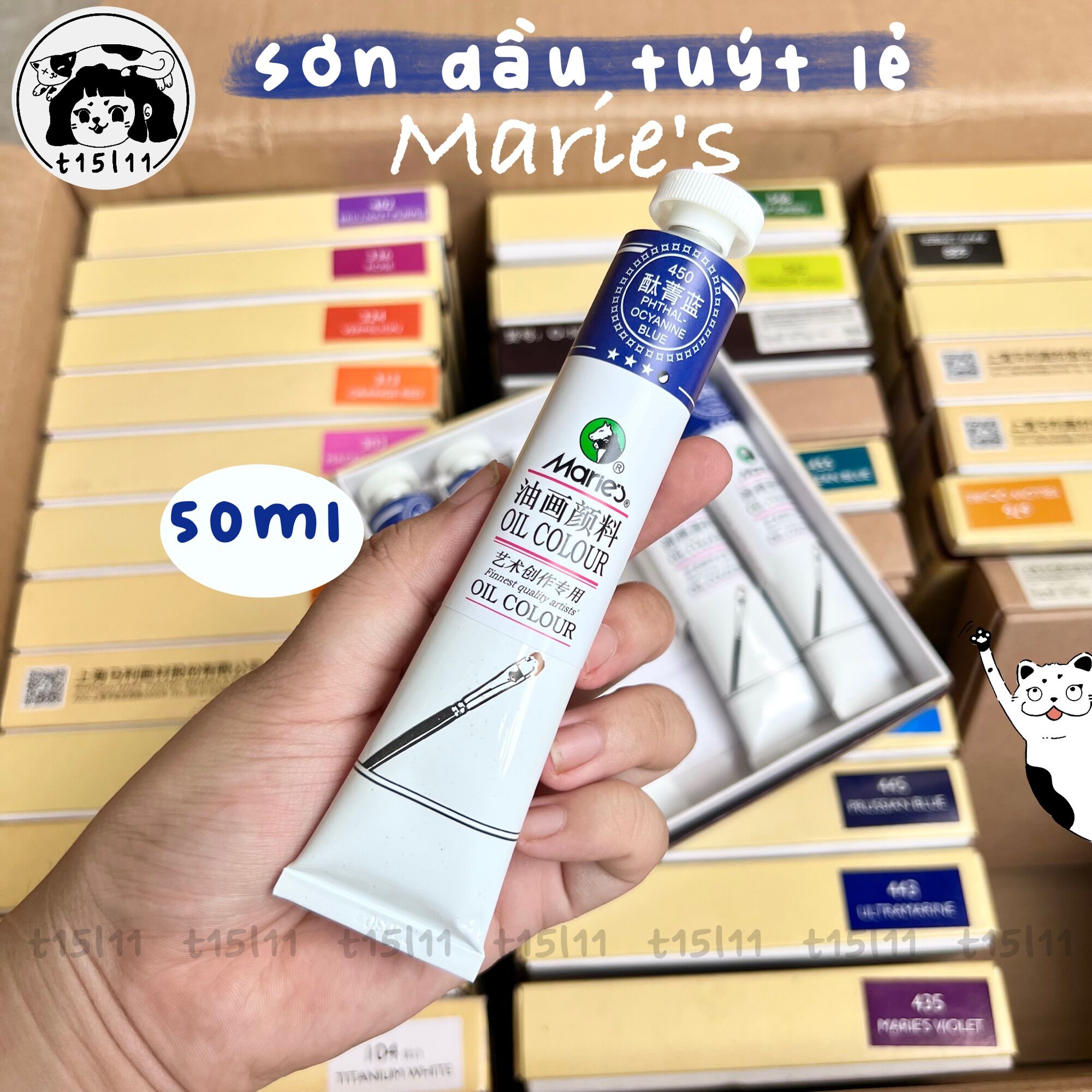 Sơn dầu Marie's tuýt lẻ 50ml nhiều màu